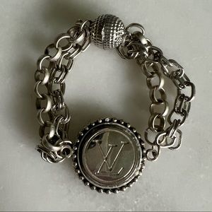 Louis Vuitton repurposed button bracelet